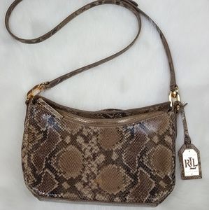 Ralph Lauren Leather Python Snake Crossbody bag
